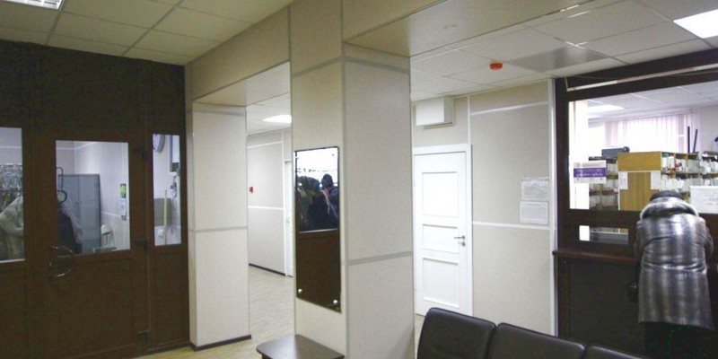 Применение негорючей отделки в 22 поликлиника Колпино